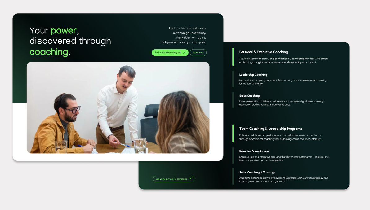 The website — live