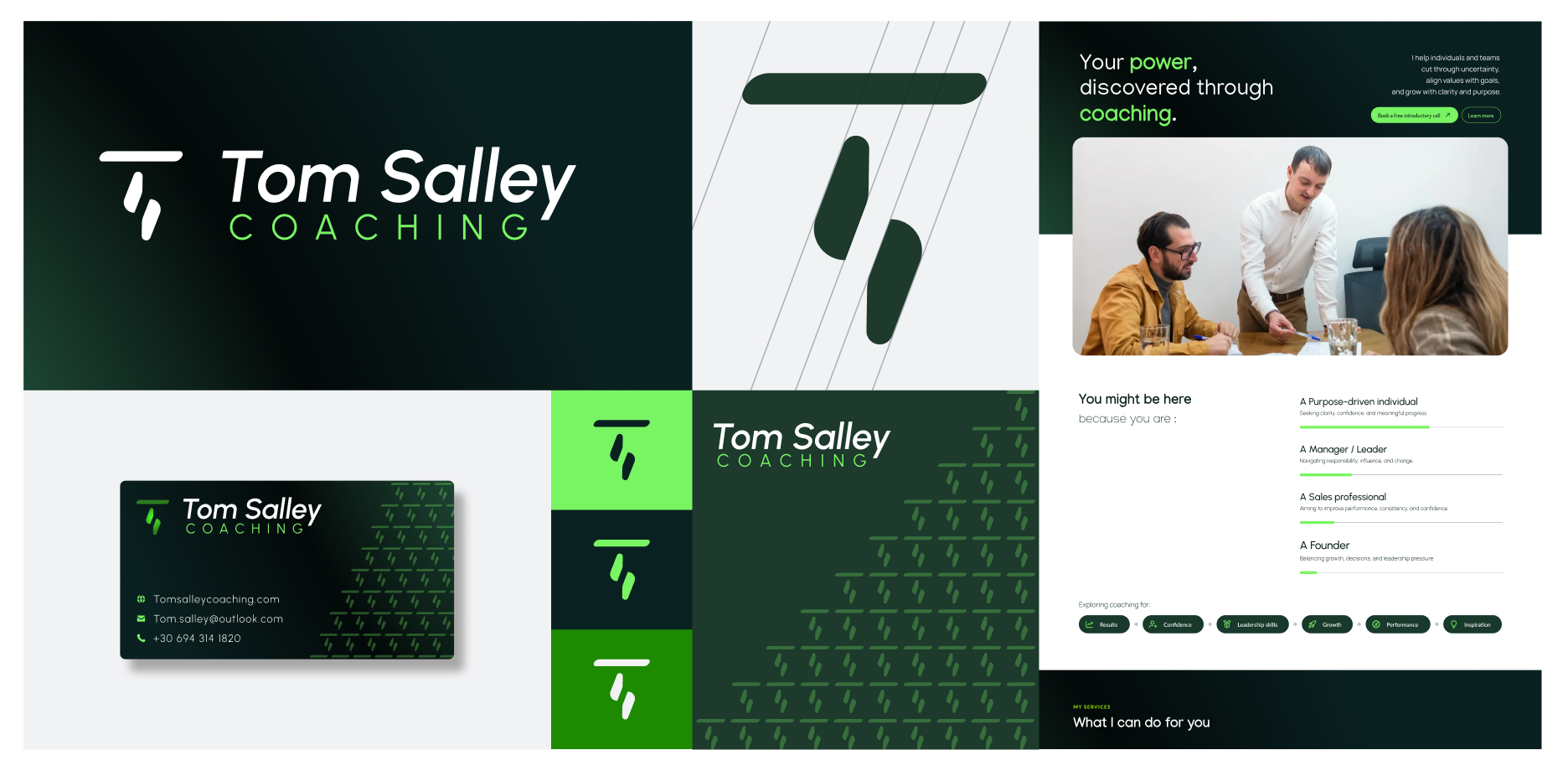 Tom Salley · Brand identity & website — case cover